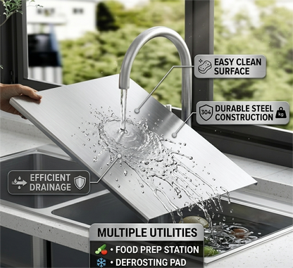 Stainless Steel Counter Top Chopping Board