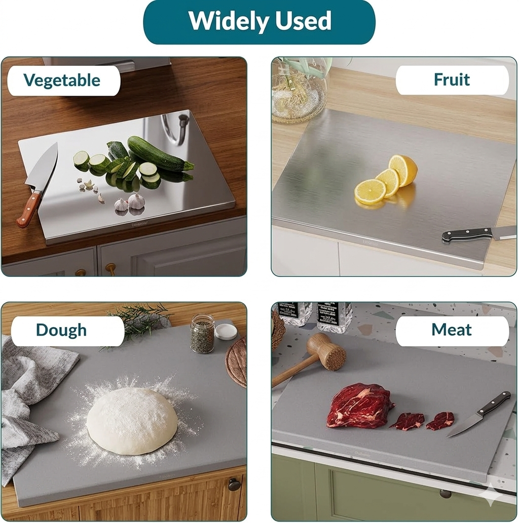 Stainless Steel Counter Top Chopping Board