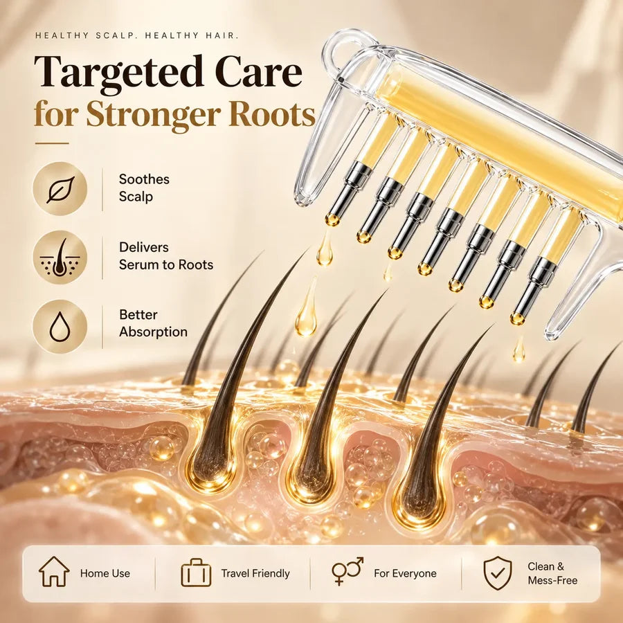 2-in-1 Scalp Oil Applicator & Massage Comb 💆