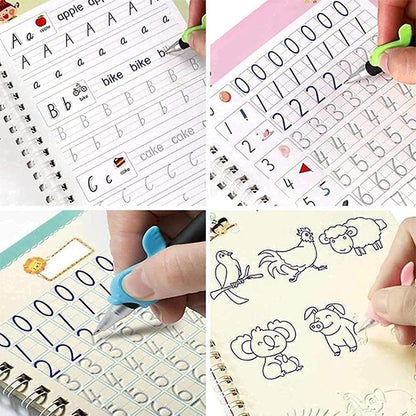 Magic Practice Copybook (4 BOOKS,1 PEN,1 GRIP,10 REFILL) – 50% OFF Today!